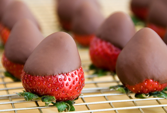perfect chocolate covered strawberries.